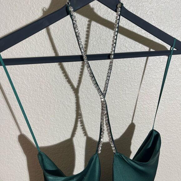 Nicholas Elegant Green Silk Dress - Picture 3 of 6
